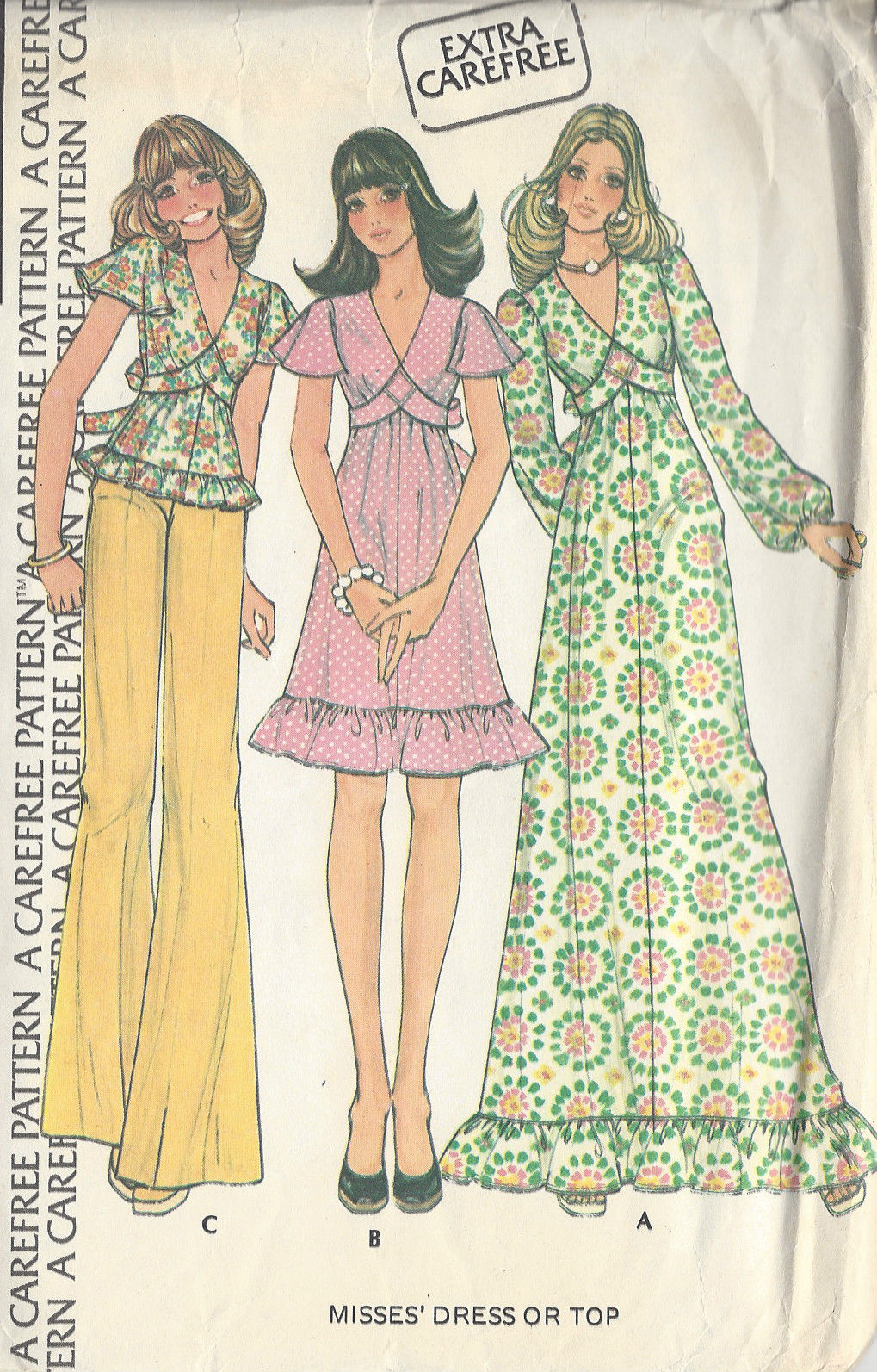 1974 Mccall's Sewing Pattern 4373 Misses Empire Waist 