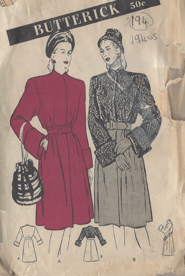 1940s-Vintage-Sewing-Pattern-B36-COAT-194-251173302865