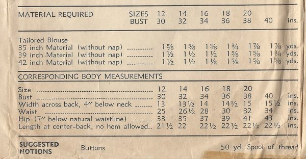 1940s-WW2-Vintage-Sewing-Pattern-B38-BLOUSE-1298-261528728165-2
