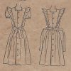 1942-WW2-Vintage-Sewing-Pattern-B32-DRESS-PINAFORE-APRON-1128-251356753305-2