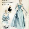 1954-Vintage-VOGUE-Sewing-Pattern-B32-DRESS-EVENING-DRESS-REVERSIBLE-CAPE-1750-252700315285