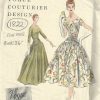 1955-Vintage-VOGUE-Sewing-Pattern-B36-ONE-PIECE-DRESS-1822-262945239315