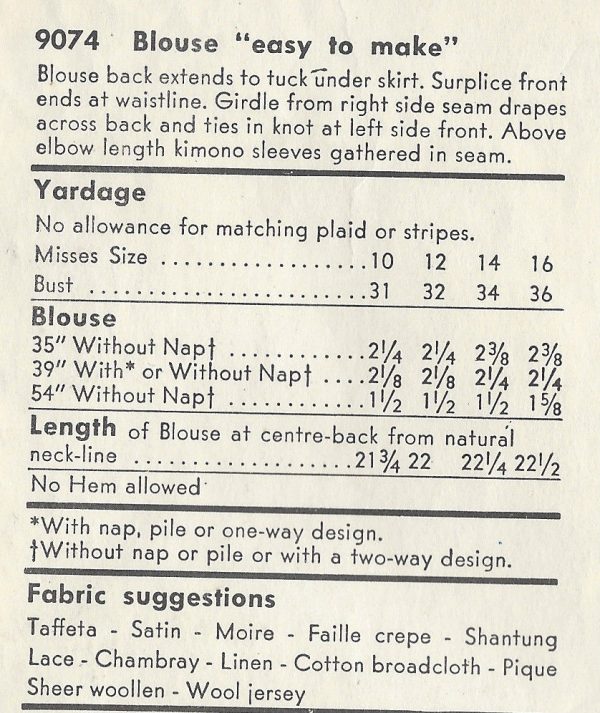 1957-Vintage-VOGUE-Sewing-Pattern-B36-BLOUSE-1307-261546152235-2