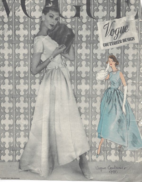 1957-Vintage-VOGUE-Sewing-Pattern-DRESS-B36-R518-252026726365
