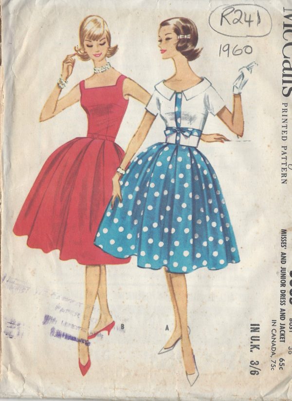 1960-Vintage-Sewing-Pattern-B36-DRESS-JACKET-R241-251161528265