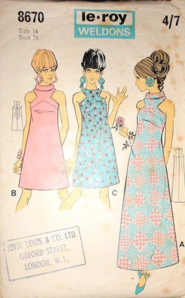 1960s-Vintage-Sewing-Pattern-B36-DRESS-1625-Barbara-Hulanicki-Biba-252368745985-2