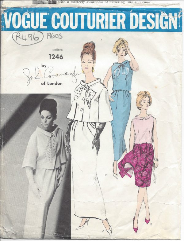 1960s-Vintage-VOGUE-Sewing-Pattern-DRESS-JACKET-B34-R496-251142511025