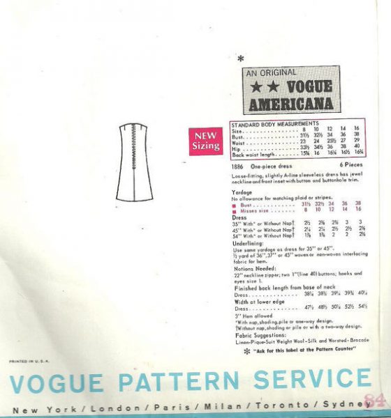 1968-Vintage-VOGUE-Sewing-Pattern-B32-12-DRESS-1243-By-TEAL-TRAINA-262311459795-2