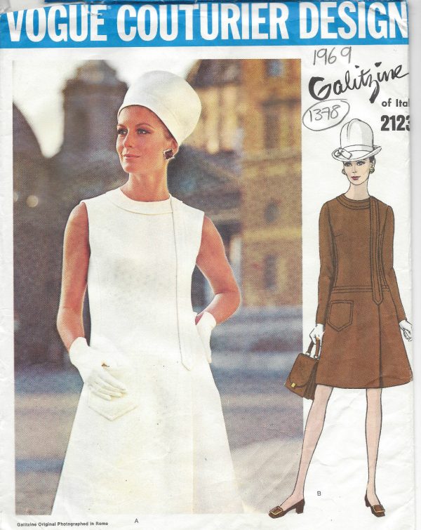 1969-Vintage-VOGUE-Sewing-Pattern-B38-DRESS-1378-By-Irene-Galitzine-251777272235