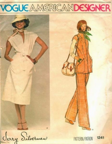 1970s-Vintage-VOGUE-Sewing-Pattern-B36-TOP-PANTS-DRESS-1711R-Jerry-Silverman-252485775375