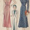 1939-Vintage-Sewing-Pattern-B34-DRESS-REDINGOTE-R892-262304907906