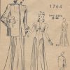 1940s-Vintage-Sewing-Pattern-B38-DRESS-JACKET-170-251182354006-2