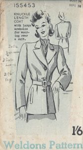 1940s WW2 Vintage Sewing Pattern B34