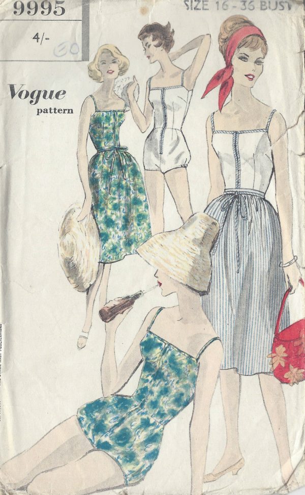 1950s-Vintage-VOGUE-Sewing-Pattern-B36-W28-BATHING-SUIT-SKIRT-R921-252021873316