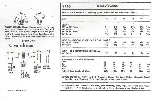 1953-Vintage-Sewing-Pattern-BLOUSE-B36-R617-251150093756-2