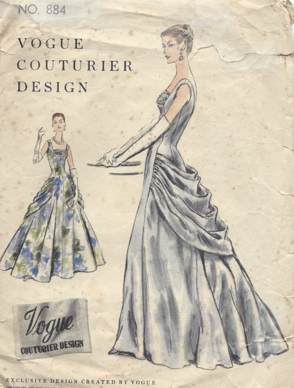 1955-Vintage-VOGUE-Sewing-Pattern-B32-DRESS-EVENING-GOWN-1151-262314106416