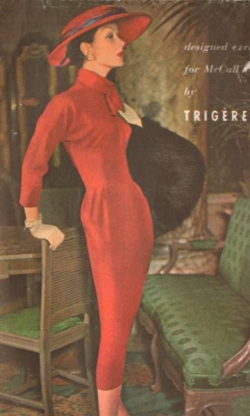 1956-Vintage-Sewing-Pattern-B34-DRESS-SCARF-TIE-1034-By-Pauline-Trigere-261241091276-2