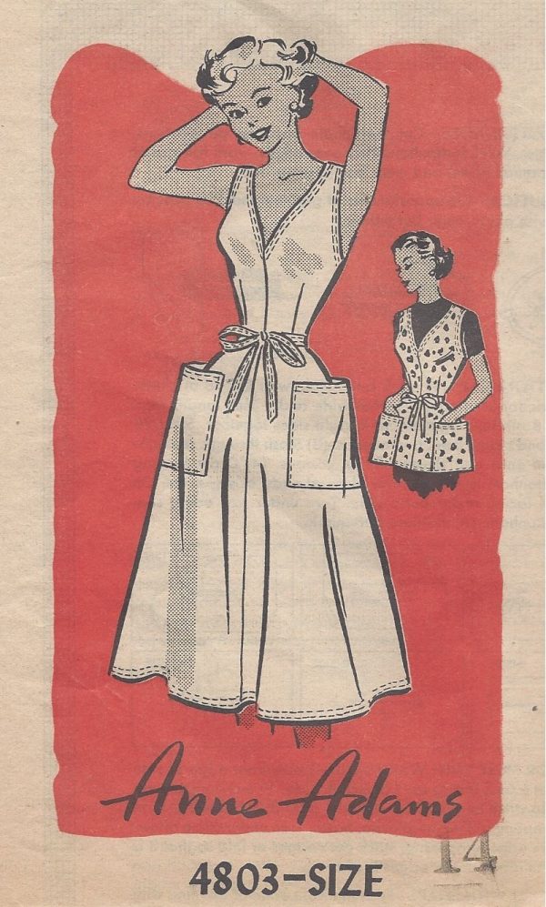 1957-Vintage-Sewing-Pattern-APRON-B32-R144-By-Anne-Adams-251145565266
