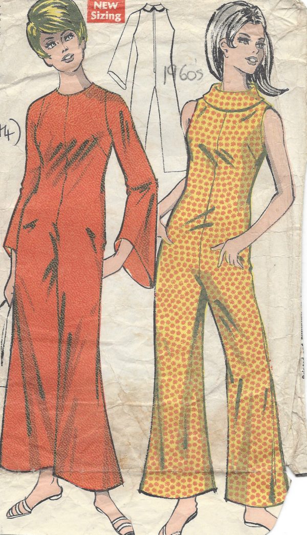 1960s-Vintage-Sewing-Pattern-B36-CAT-SUIT-JUMPSUIT-R674-251181543316