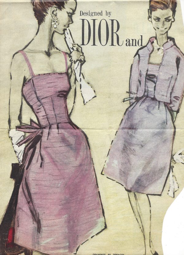 1960s-Vintage-Sewing-Pattern-B36-DRESS-JACKET-R996R-By-Christan-Dior-251279331236-2