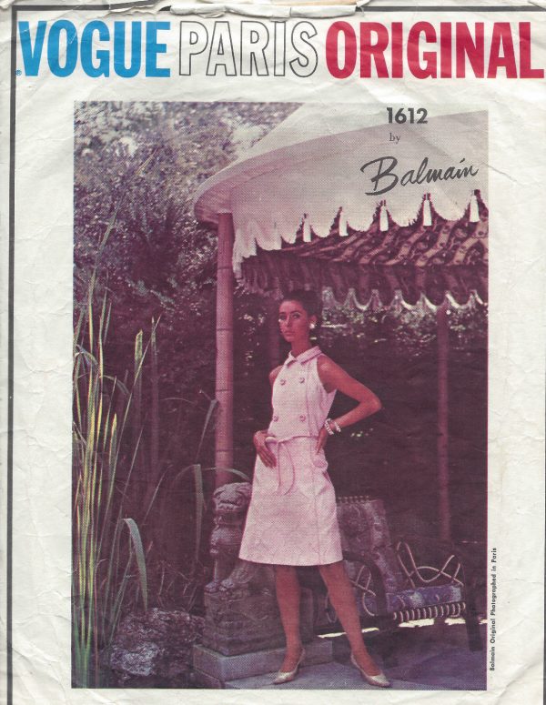 1960s-Vintage-VOGUE-Sewing-Pattern-B36-DRESS-1216-By-PIERRE-BALMAIN-261449338436