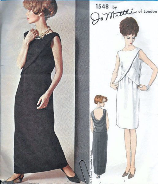 1965-Vintage-VOGUE-Sewing-Pattern-B34-EVENING-DRESS-1804-By-Jo-Mattli-262919147766-4
