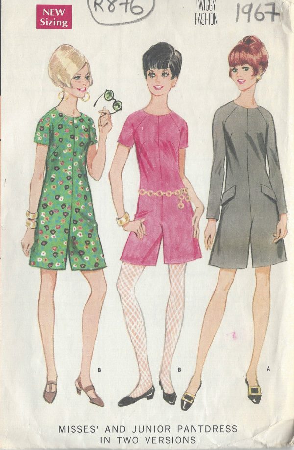 1967-Vintage-Sewing-Pattern-B34-PANTDRESS-SCOOTER-DRESS-R876-251226157366