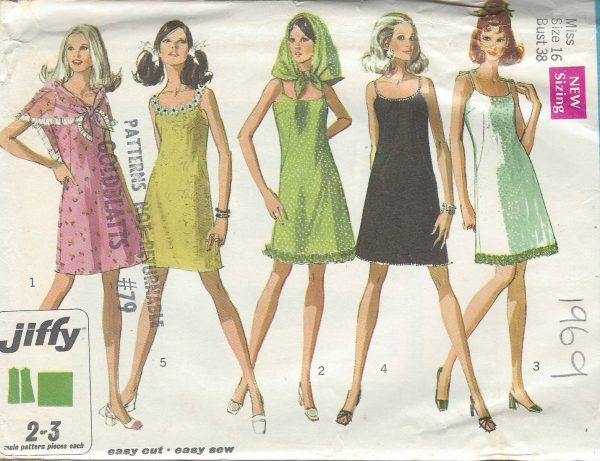 1969-Vintage-Sewing-Pattern-B38-DRESS-SCARF-STOLE-R679-251181555086