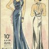 1939-Vintage-Sewing-Pattern-B34-EVENING-DRESS-R957-261203688417