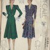 1939-WW2-Vintage-Sewing-Pattern-B34-DRESS-1441-261941889387