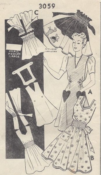 1940s-Vintage-Sewing-Pattern-APRON-ONE-SIZE-R509-251145413327