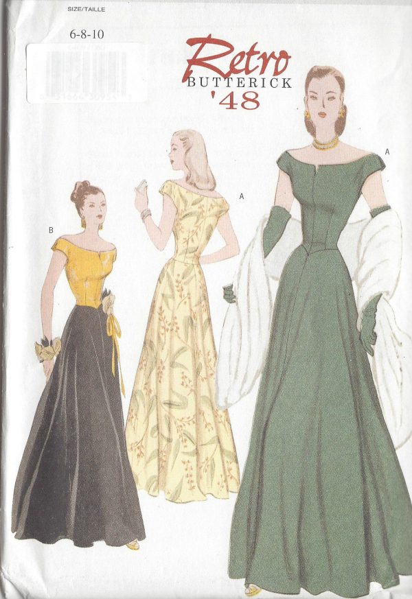 1948-Vintage-Sewing-Pattern-DRESS-B30-12-31-12-32-12-R414A-251174283757
