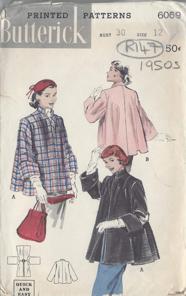 1950s-Vintage-Sewing-Pattern-B30-COAT-R147-251165517547