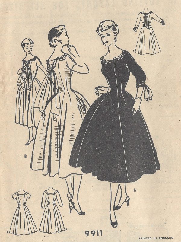1950s-Vintage-Sewing-Pattern-B32-DRESS-R299-251162280307-2