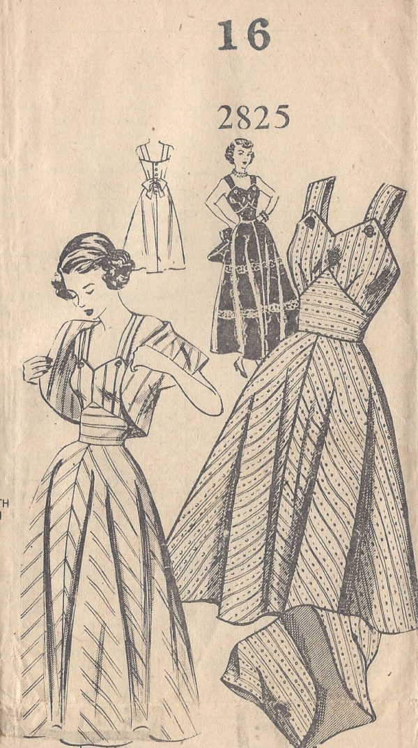 1950s-Vintage-Sewing-Pattern-B34-DRESS-BOLERO-R83-262354229417