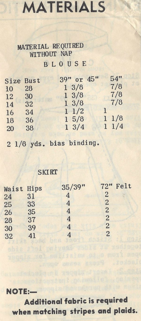 1950s-Vintage-Sewing-Pattern-B38-W32-BLOUSE-CIRCLE-SKIRT-1507R-262045819797-2