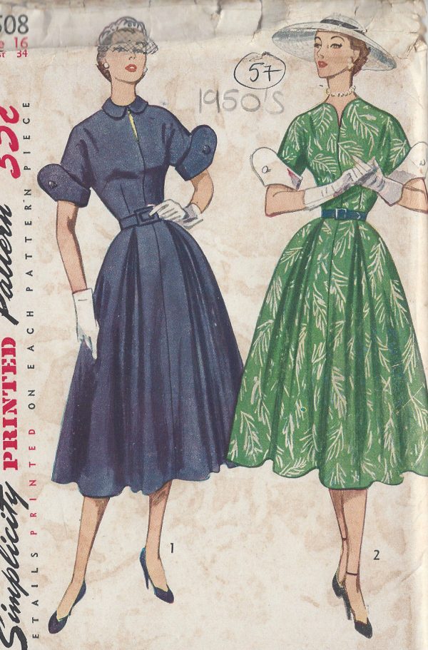 1951-Vintage-Sewing-Pattern-B34-DRESS-57-251174211357