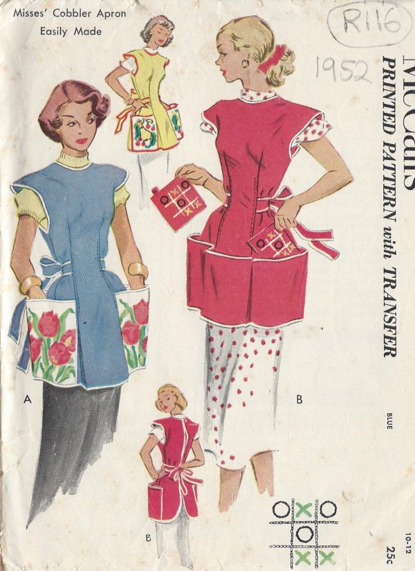 1952-Vintage-Sewing-Pattern-APRON-B28-12-30-SMALL-R116-251145596297