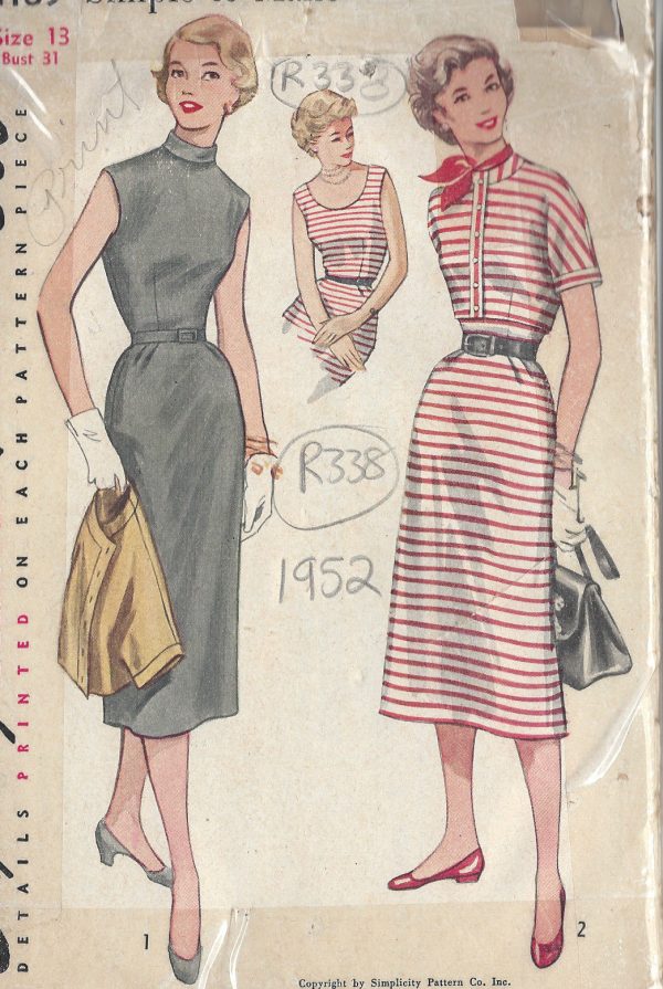 1952-Vintage-Sewing-Pattern-B31-DRESS-JACKET-R338-251158381867
