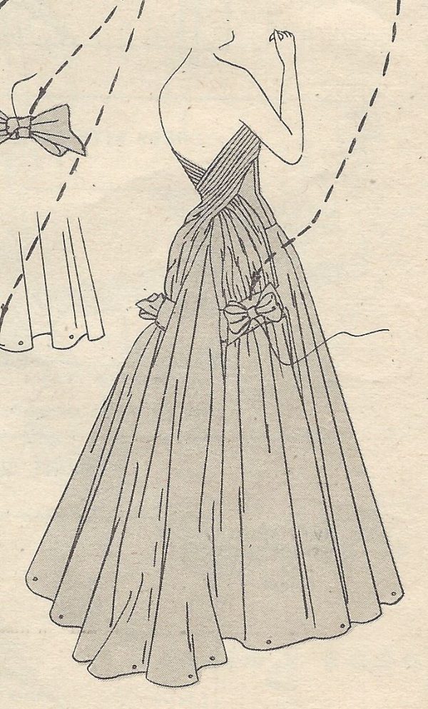 1955-Vintage-VOGUE-Sewing-Pattern-B34-DRESS-EVENING-GOWN-1290-By-JACQUES-HEIM-261872437637-5