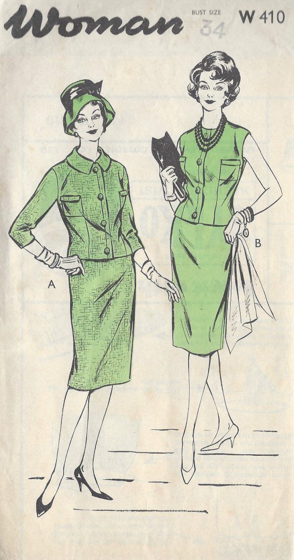 1960s-Vintage-Sewing-Pattern-B34-SUMMERSPRING-SUIT-SKIRT-JACKET-TOP-R750-251182395797