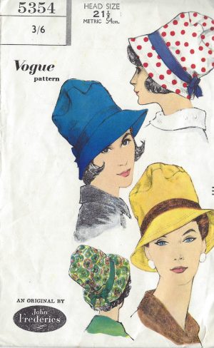 1965 Vintage Sewing Pattern HATS-SMALL & LARGE (R549) - The Vintage ...