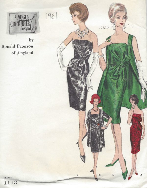 1961-Vintage-VOGUE-Sewing-Pattern-B32-DRESS-COAT-1184-BY-RONALD-PATERSON-261447735087