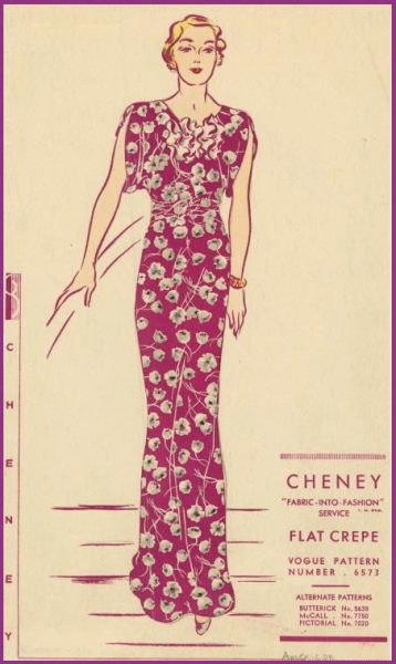 1930s-Vintage-VOGUE-Sewing-Pattern-B34-EVENING-DRESS-with-TRAIN-R953-262598382148