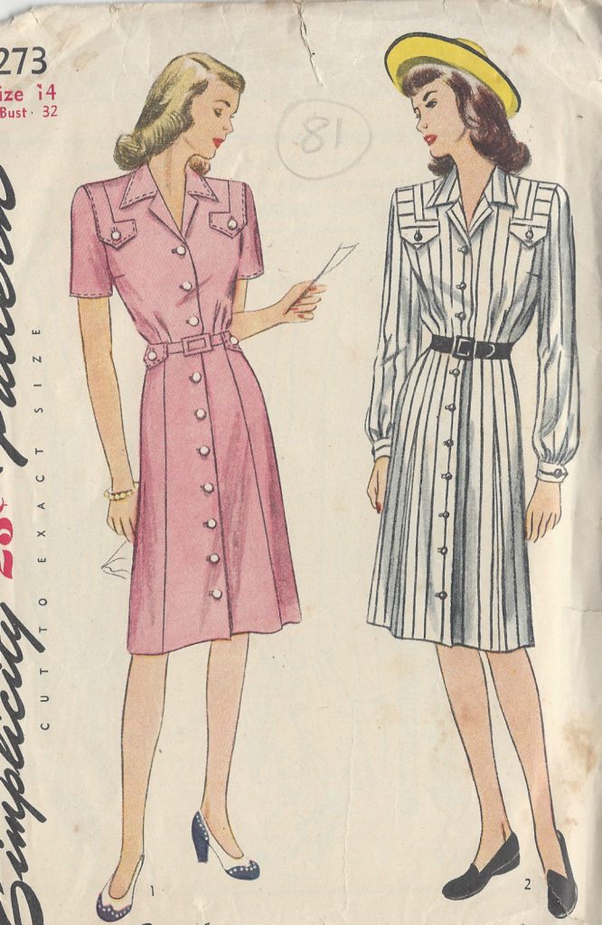 1940s Dress Patterns available from The Vintage Pattern Shop