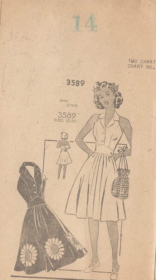 1940s-Vintage-Sewing-Pattern-B32-DRESS-R730-251174634858