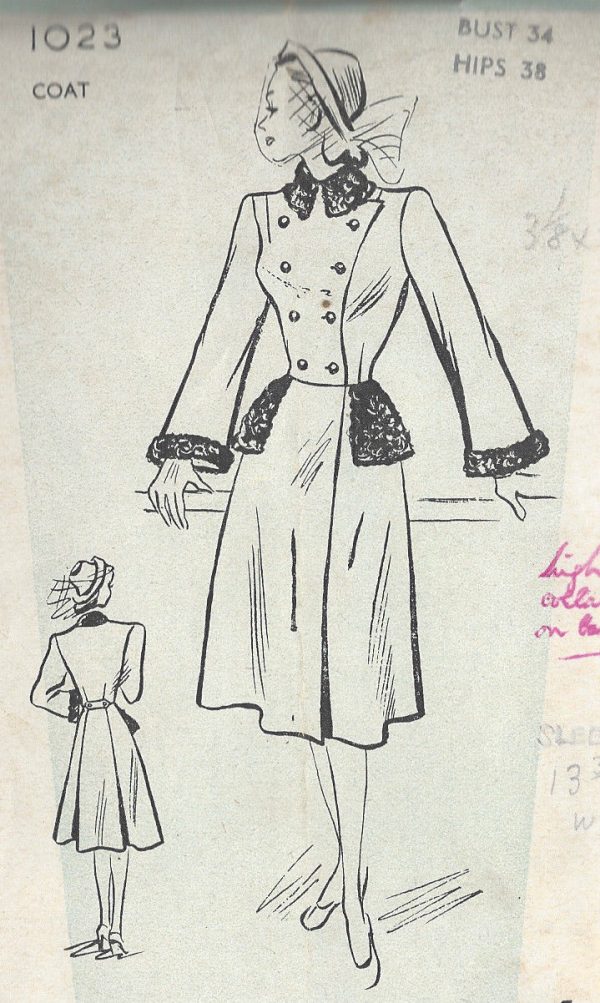 1940s-Vintage-Sewing-Pattern-B34-COAT-R794-251191808398