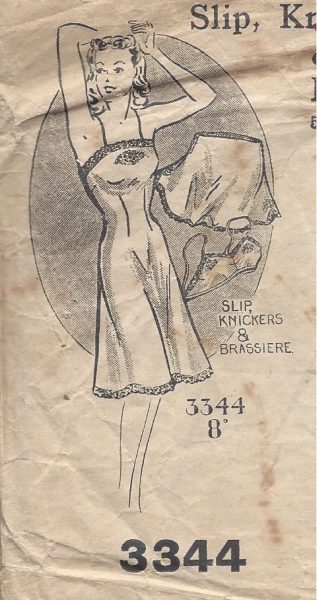 1940s-Vintage-Sewing-Pattern-SLIP-BRA-KNICKERS-B36-R635-251169885308