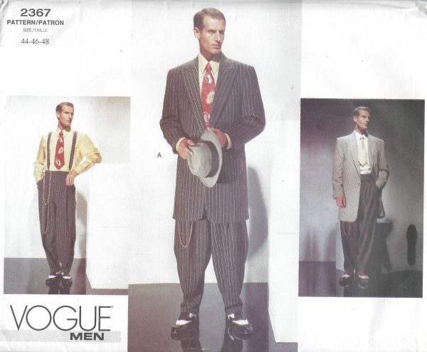 1940s-Vintage-VOGUE-Sewing-Pattern-Chest-44-46-48-MENS-ZOOT-SUIT-1437-262272989548