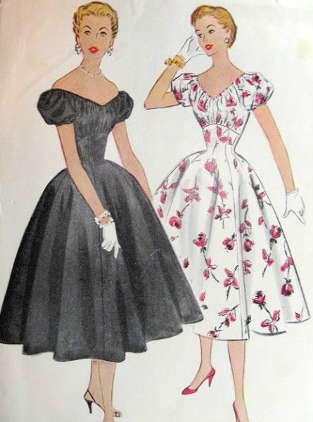 1950s-Vintage-Sewing-Pattern-B30-DRESS-1221-261449378968